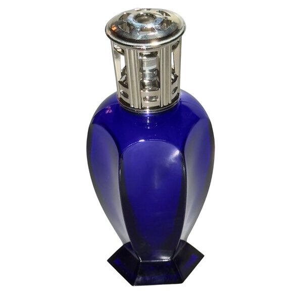 Lampe Berger Paris Blue Glass Fragrance Lamp With Silver Top - Picture 3 of 12